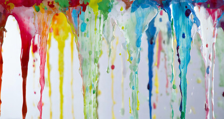 multicolored dripping paint 