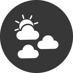 Cloud And Sun Glyph Inverted