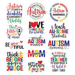 13 Autism  Design Bundle