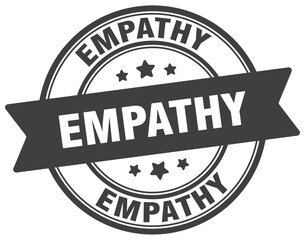 empathy stamp. empathy label on transparent background. round sign