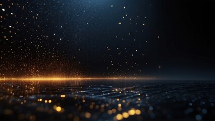 High Tech abstract backdrop with luminous particles and a dark, mysterious atmosphere