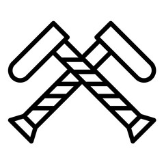 Vector Design Crutch Walk Icon Style