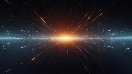 High Tech abstract backdrop with luminous particles and a dark, mysterious atmosphere