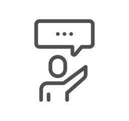 Swot analysis related icon outline and linear vector.
