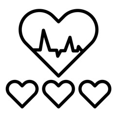 Vector Design Heart Rate Icon Style