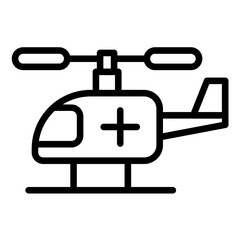 Vector Design Ambulance Helicopter Icon Style
