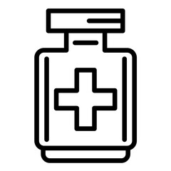 Obraz premium Vector Design Medicine Jar Icon Style