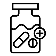 Vector Design Medication Vial Icon Style