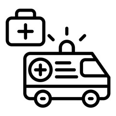 Vector Design Ambulance Dispatch Icon Style
