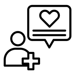 Vector Design Patient Testimonial Icon Style