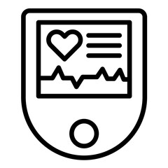 Vector Design Pulse Oximeter Readings Icon Style