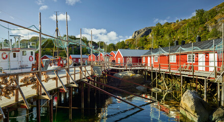 Nusfjord, Flakstadoya, Lofoten, Nordland, Norwegen