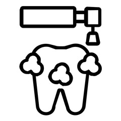 Vector Design Dental Cleaning Icon Style