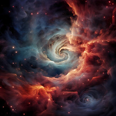 A swirling galaxy in deep space.