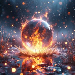 Infernal Orb: The Luminous Conflagration of Elemental Fury