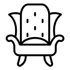 Vector Design Wing Chair Icon Style