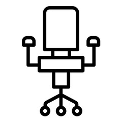 Vector Design Caster Chair Icon Style