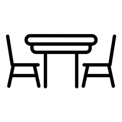 Vector Design Wood Dining Table Icon Style