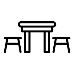 Vector Design Counter Height Table Icon Style