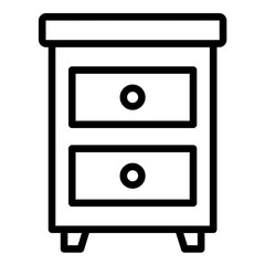 Vector Design Nightstand Icon Style