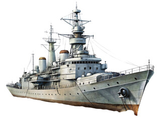 Horizon ship on transparent