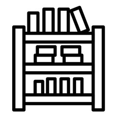 Vector Design Display Bookcase Icon Style
