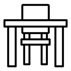 Vector Design School Desk Icon Style