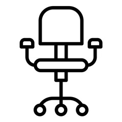Vector Design Ergonomic Chair Icon Style