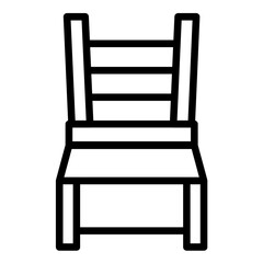 Vector Design Slat Back Chair Icon Style