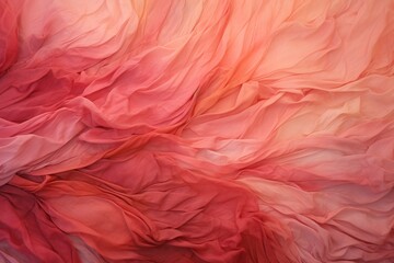 A pink and white fabric background with a flowy, wavy texture - obrazy, fototapety, plakaty