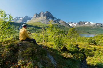 Wanderer, Skarfjellet, Innerdalen, More og Romsdal, Norwegen