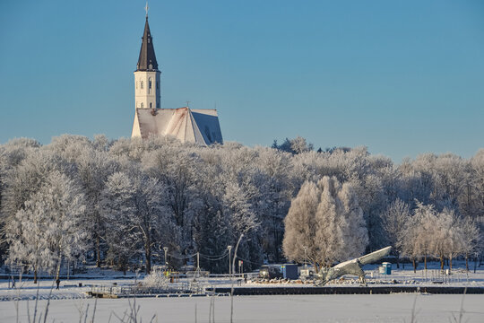Church Landscape With Forest