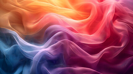 Obraz premium A rainbow cloth background, with vibrant colors, soft and delicate textures, AI generated image
