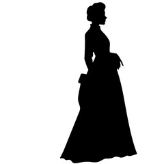  silhouette  of beautiful  girl