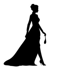 businesswoman silhouettes - vector