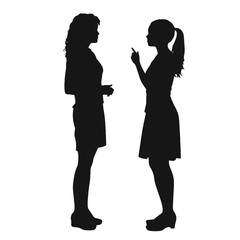 Businesswoman finance and business silhouette  isolated white background