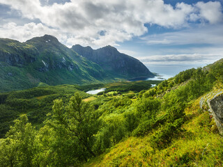 Kollvatnet, Dalsfjellet, Hamaroy, Ofoten, Nordland, Norwegen