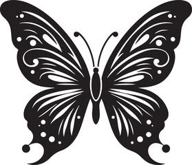 Butterfly silhouette illustration vector