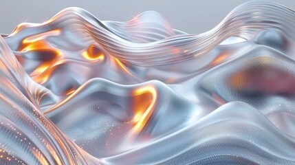 Close-up of a liquid metal, showcasing its ability to change shapes and conduct electricity for reconfigurable electronics