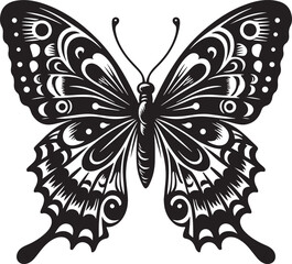 Butterfly silhouette illustration vector