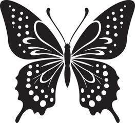 Butterfly silhouette illustration vector