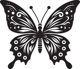 Butterfly silhouette illustration vector