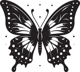 Butterfly silhouette illustration vector