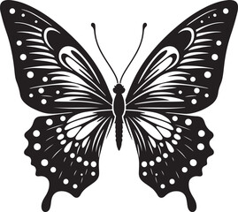 Butterfly silhouette illustration vector
