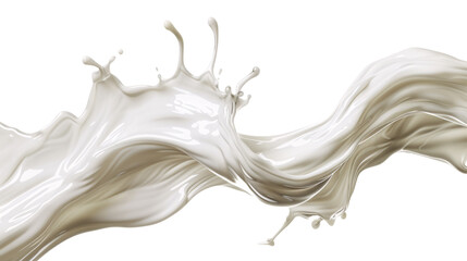 A beautiful splash of cow whole milk on an isolated background