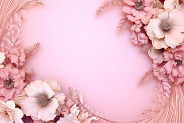 Soft pink floral background, spring concept