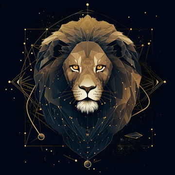 Image of Leo zodiac sign,generative ai