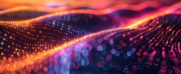 Zoomed-in texture of a quantum dot array, focusing on its application in medical imaging and diagnostics