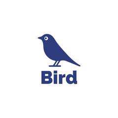 Blue bird icon with the word Bird
