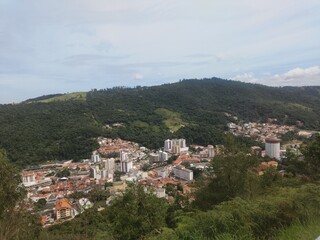city below the hill